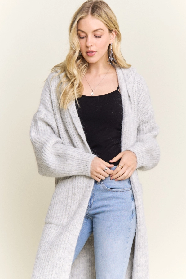 wholesale CESW4179-OVERSIZED TEXTURED BUTTON-UP CARDIGAN Adora