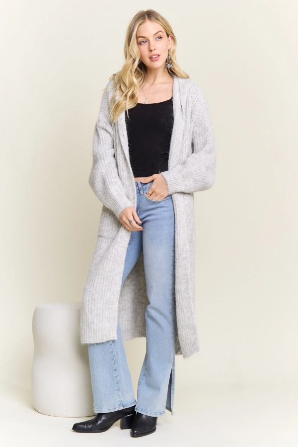 wholesale CESW4179-OVERSIZED TEXTURED BUTTON-UP CARDIGAN Adora